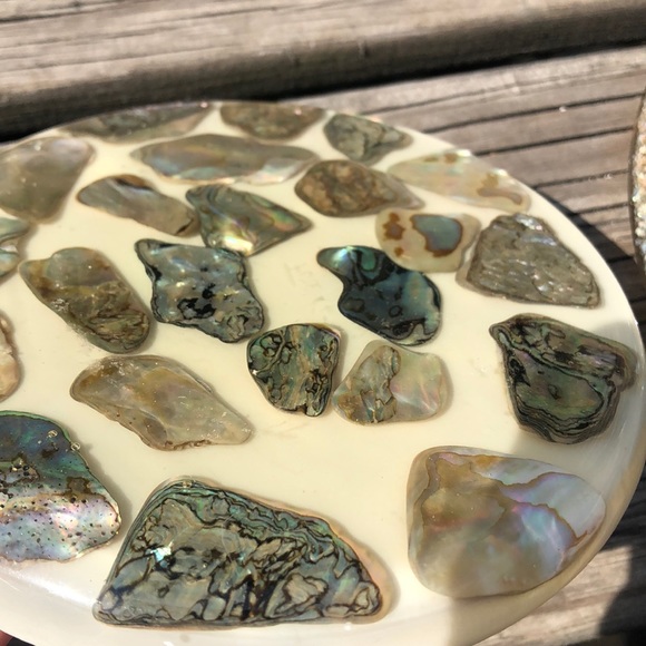 2 Abalone Shell Trivets - Picture 5 of 11